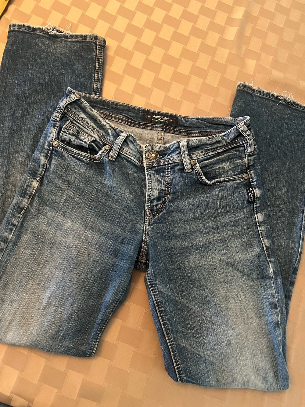 Women's Silver Mid-rise Slim Bootcut Jeans 27/31